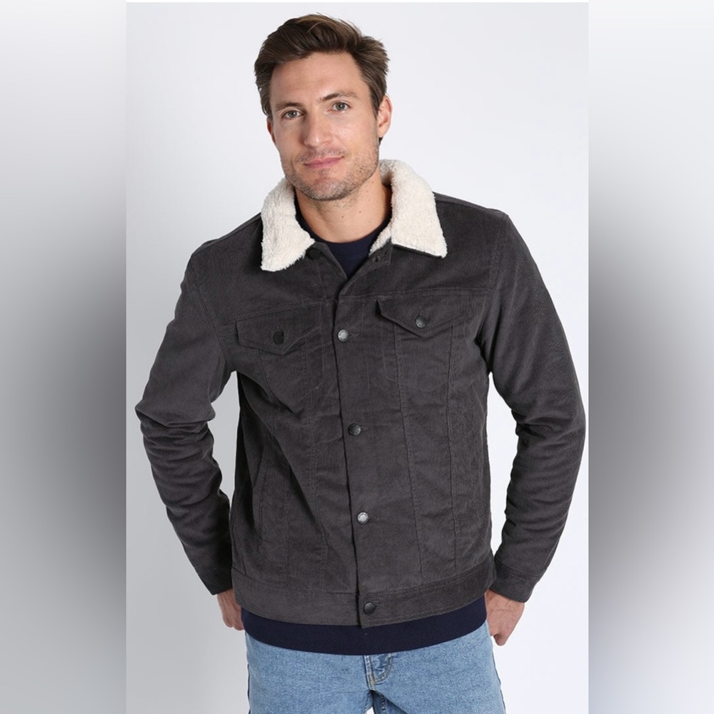 Jachs New York Sherpa Lined Corduroy Trucker Jacket, NWOT Size Large - Picture 2 of 14